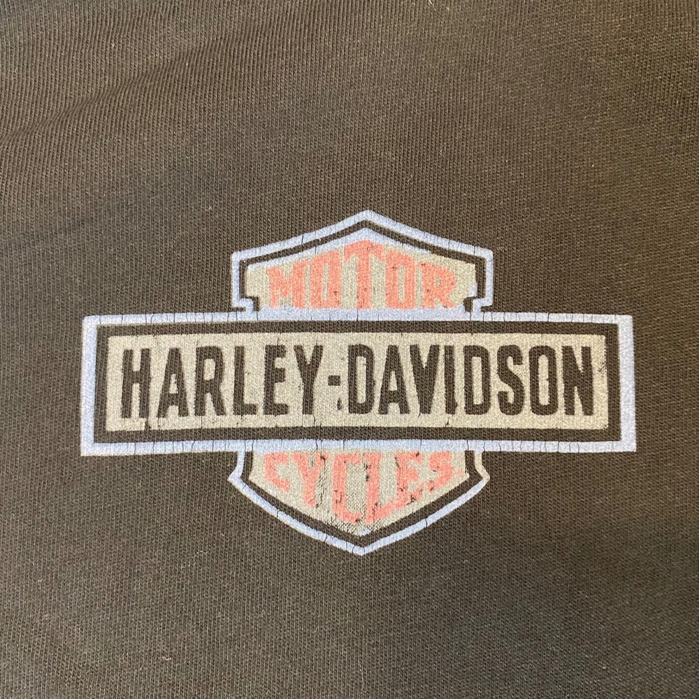 HARLEY-DAVIDSON Studded Muscle Tank Top XL Black Cotton Biker Americana Eagle - Picture 4 of 9